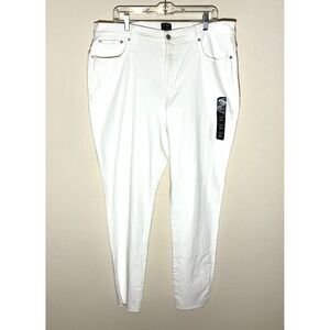 J. Crew 10" High Rise Skinny Jeans White Size 35T NWT Denim Pants Raw Hem‎
